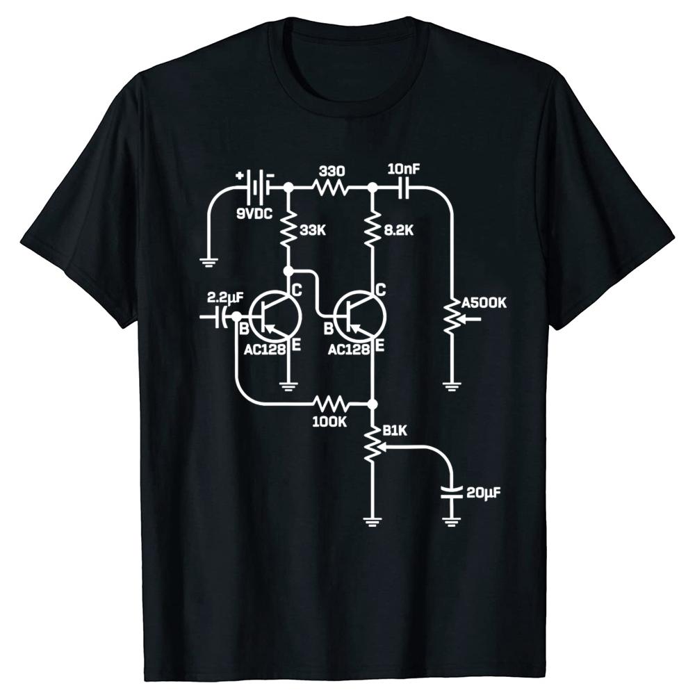 

Funny Pedal Circuit Handwired Musician 100% Cotton T-shirts Men Print Tshirt Loose Oversized Streetwear Hip Hop Unisex T Shir... S разноцветный