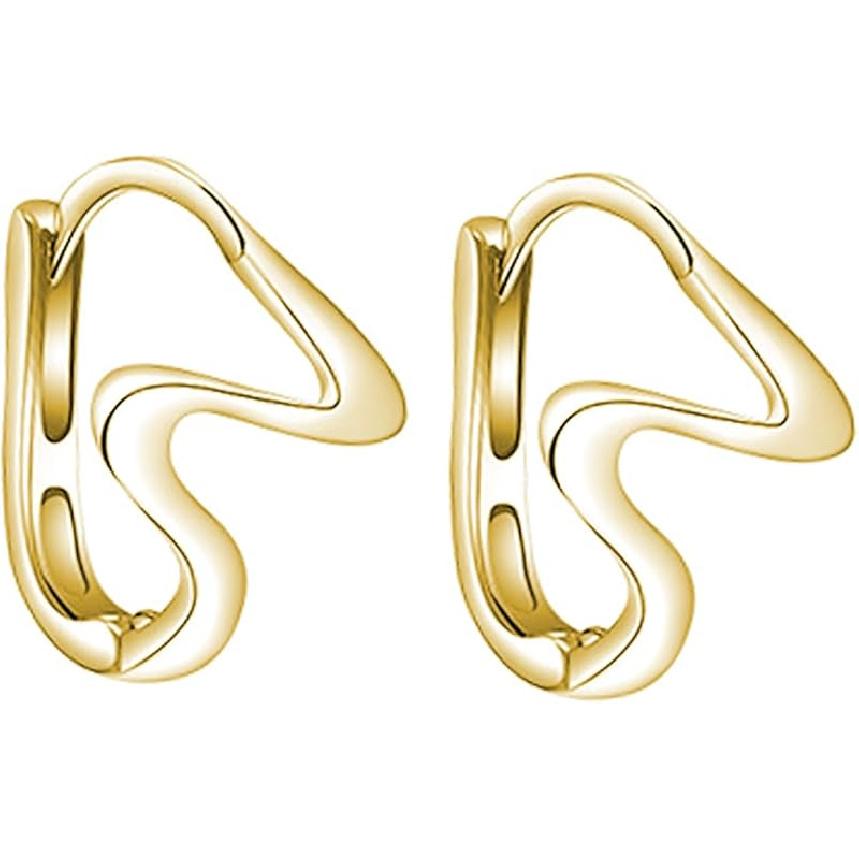 Серебряные серьги-кольца  Волна океана  для женщин, серьги-кольца в хрящ уха, маленькие спиральные серьги, минималистичные серьги-кольца-хугги, ювелирные изделия и подарки на день рождения