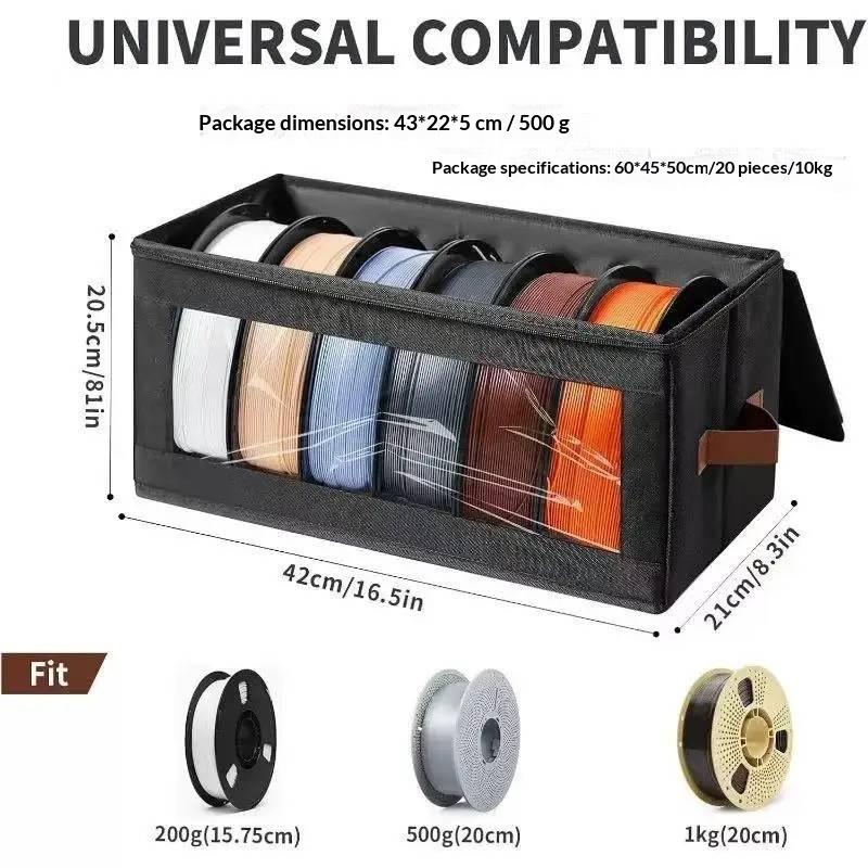 Verbrauchsmaterial-Aufbewahrungsbox - 3D-Drucker-Verbrauchsmaterial-Aufbewahrungsbehälter, Geeignet zur Aufbewahrung von 3D-Druckzubehör zu Hause, im Büro,