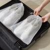 30 Stück Robuste Aufbewahrungs-Schuhtasche Große Größe Design mit doppeltem Kordelzug Kordelzug-Aufbewahrungstasche Atmungsaktiv Transparent