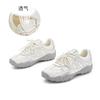 Leather little white shoes 2025 autumn new pair of shoelaces Forrest Gump shoes women's lace pearl casual versatile German training shoes women