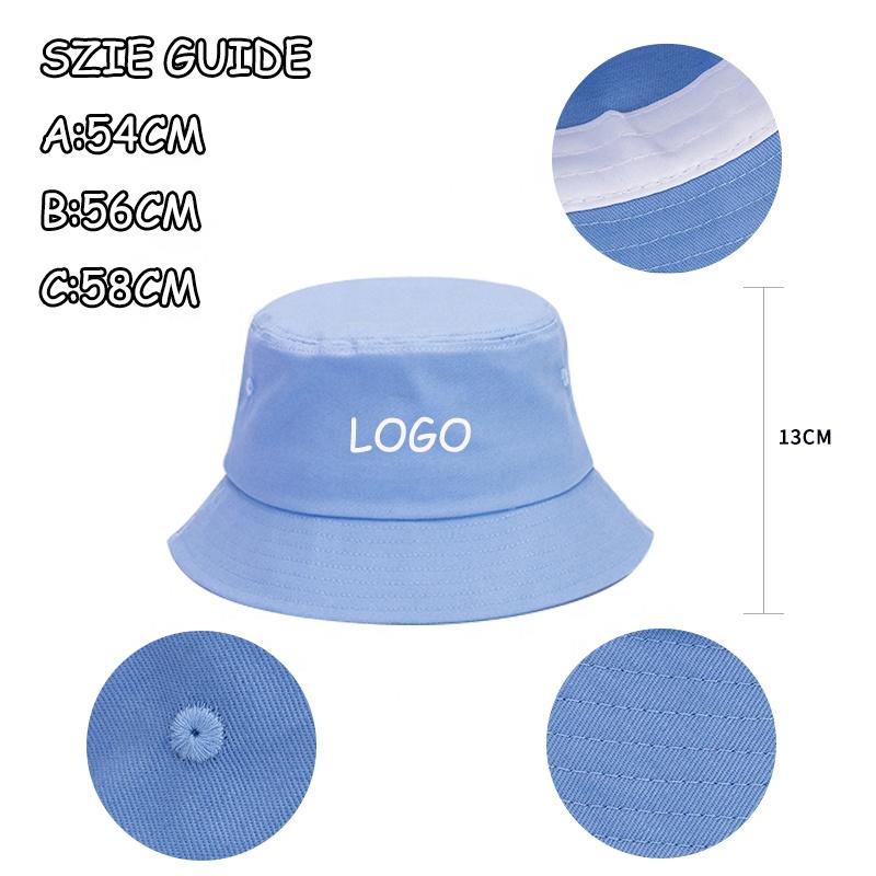 MOTE-ZA203 Hat Bulk Logo Reversible Bucket Hats Custom Summer Black Bucket Hat Reversible Embroidery Printing