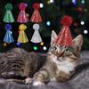 J0MC 6pcs Glittering Powder Pet Party Hat With Adjustable Rope For Party PhotoShoots Cats Dog Festival Costume Accessory