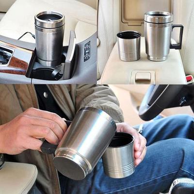 Cafetera para Coche 12V Tetera Taza Calentadora de Acero Inoxidable para Botella 300ml