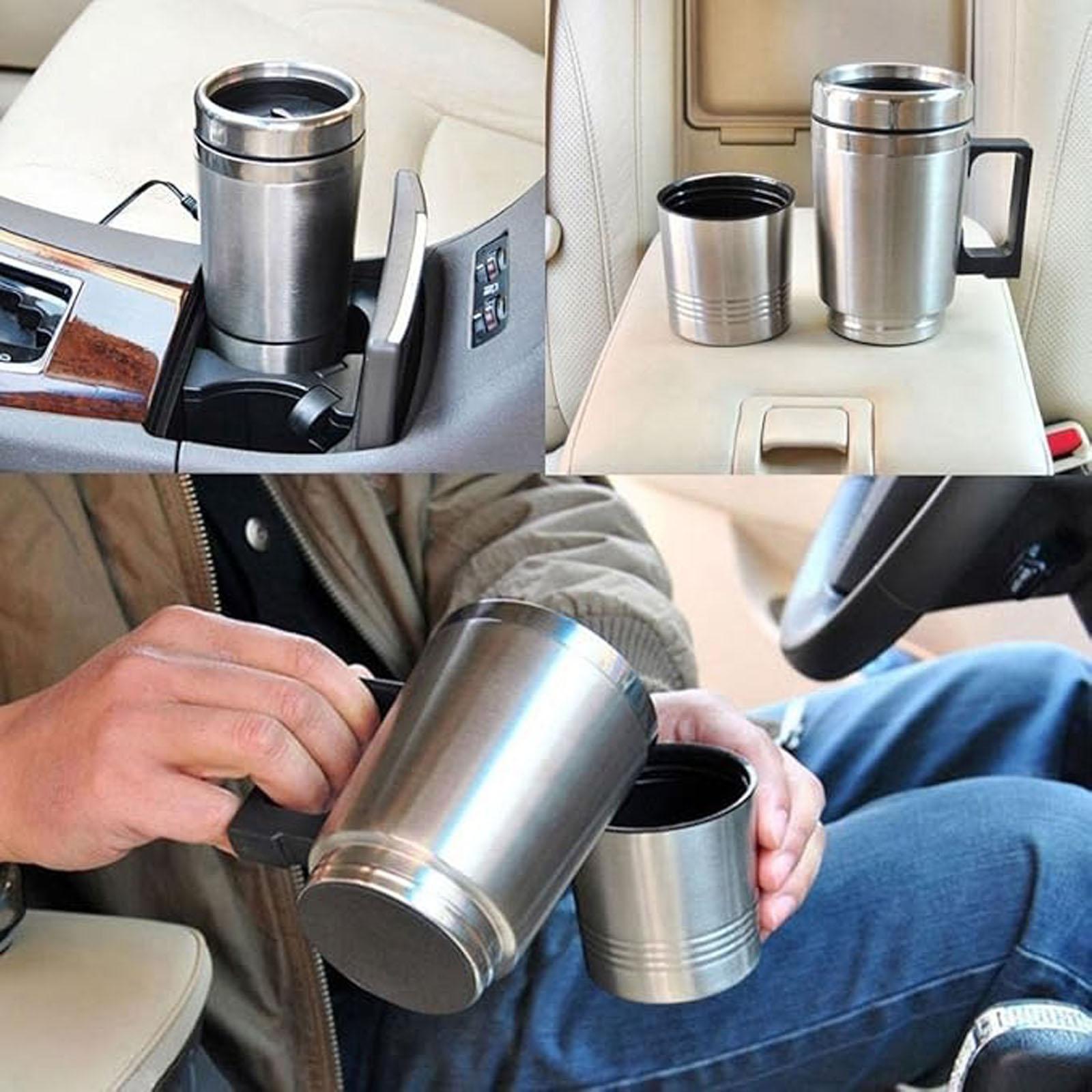 

12V In-Car Coffee Maker Tea Pot Bottle Stainless Steel Heating Cup 300ml One Size