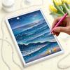 DIY Pearl Painting Set Wave Pattern Home Decoration Handmade Sticky Diamond Creative Canvas Pearl Art Painting Crafts Perfect Gift