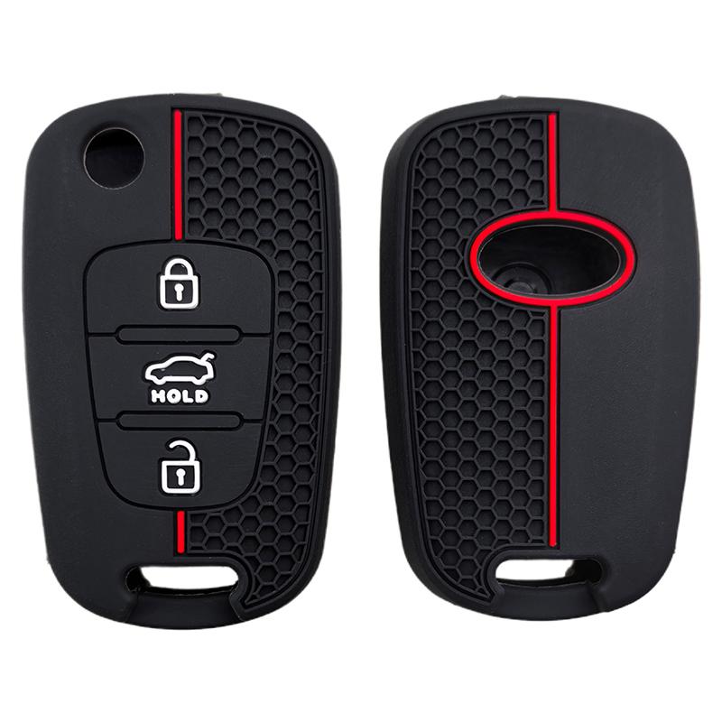 3BTN Silicone Car Key Cover Flip Case For Kia RIO K2 K5 Sportage Sorento For Hyundai i20 i30 i35 iX20 iX35 Solaris Verna