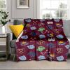 Football Club Emblem Blanket Flannel Blanket for Bed, Sofa, Camping, Hiking, Picnic Essentials, Gift for Family Fan Gifts