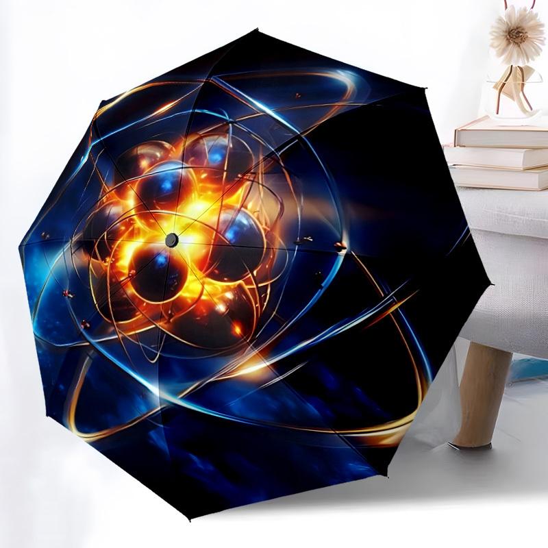 

1pc Atomic Structure Automatic Umbrella - Automatic Opening And Closing, Sturdy Iron Frame, Formal Occasions yy251018230