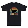Black Cat Chonk Cat Pet Owner Lover Gift Vintage Men's T-Shirt Cotton Black Tee
