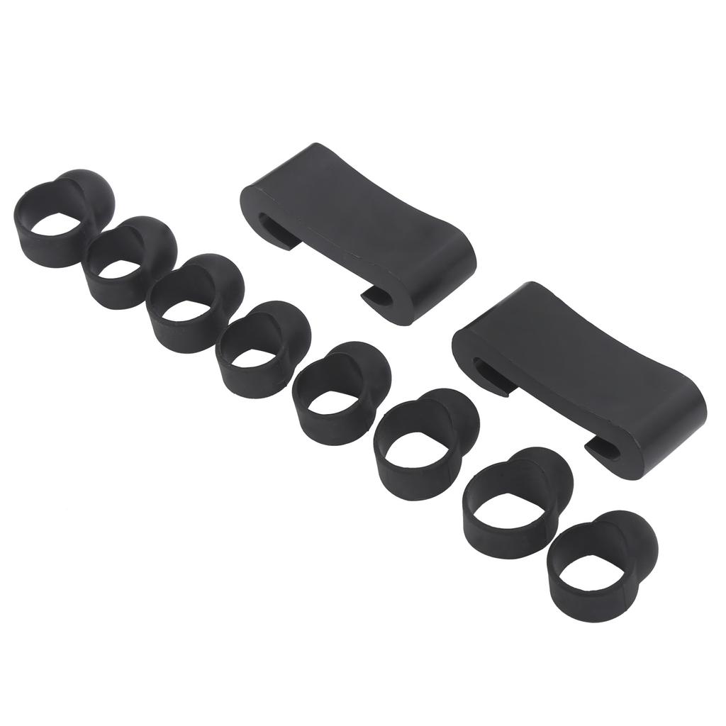 8 Stück Zungentrommel-Fingerhülsen, Silikon-Instrumentenzubehör mit 2 Stück Trommelstockhaltern