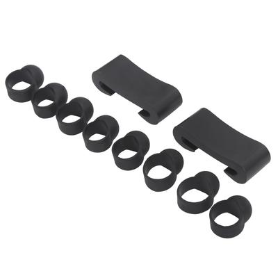 8 pezzi di manicotti per dita in silicone per tamburo a lingua, accessorio per strumento con 2 pezzi di porta-bacchette