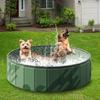 High-Strength Puppy Swim Bathtub Foldable Pool Dog Swimming Pool Portable Kids SwimPool with Drainage Hole Non-Slip Pet Cooling