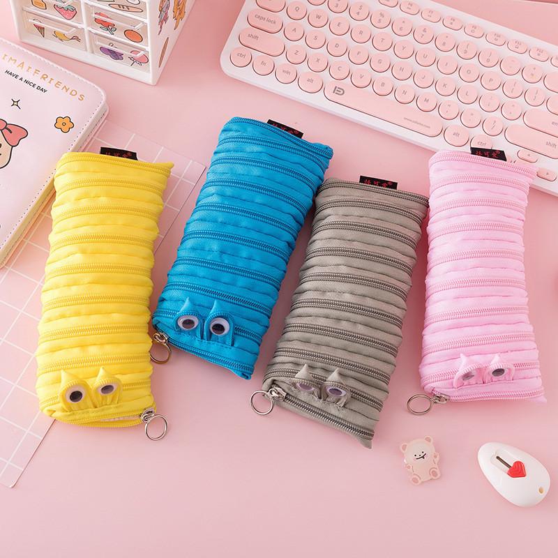 Entzückendes Canvas Reißverschluss Federmäppchen Für Kinder Niedliche Kreative Koreanischer Stil Schreibwaren Tasche