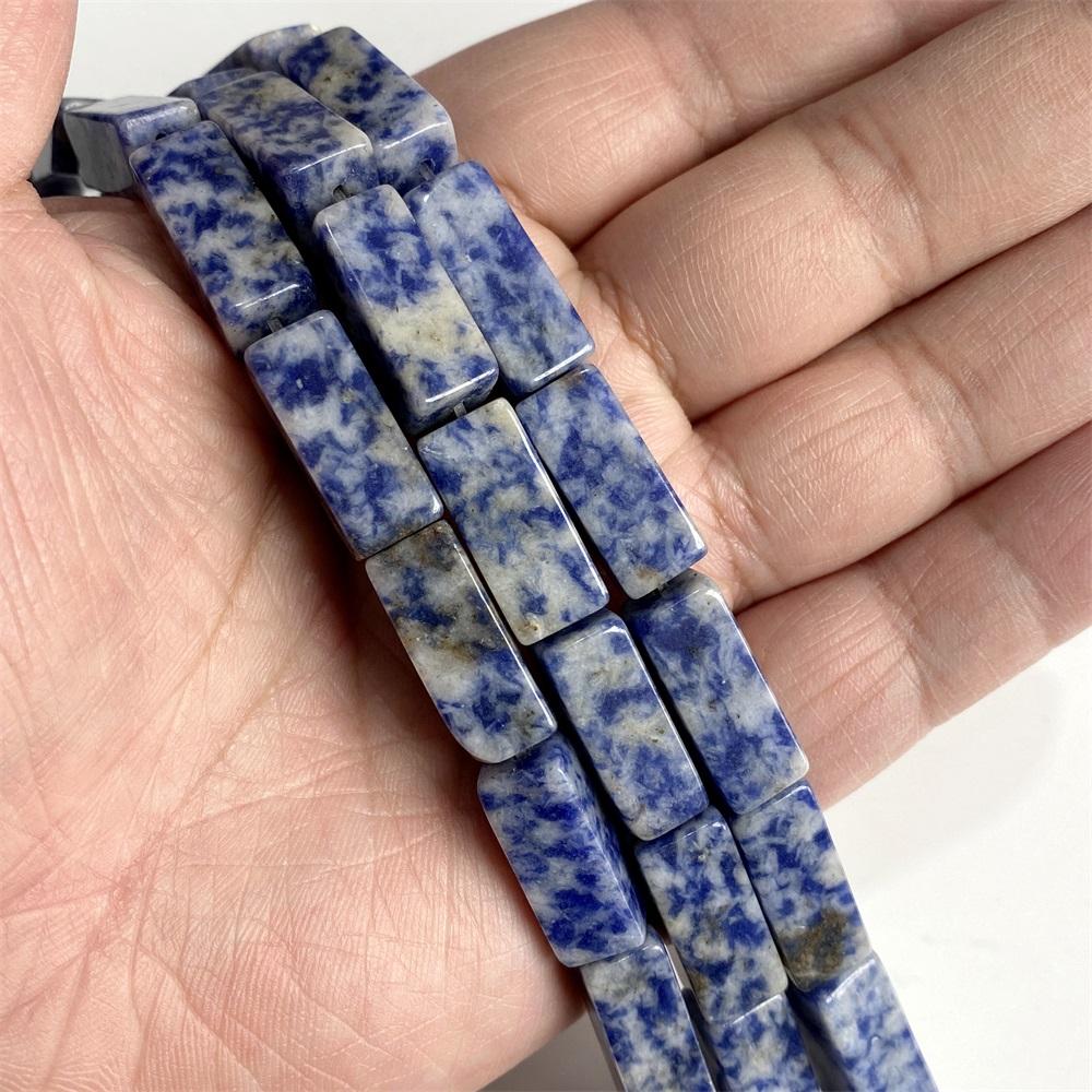8X20MM Natural Square Tube Stone Beads Amazonite Aventurine Howlite Dalmation Gem Beads Charm For Jewelry Making Artistic works