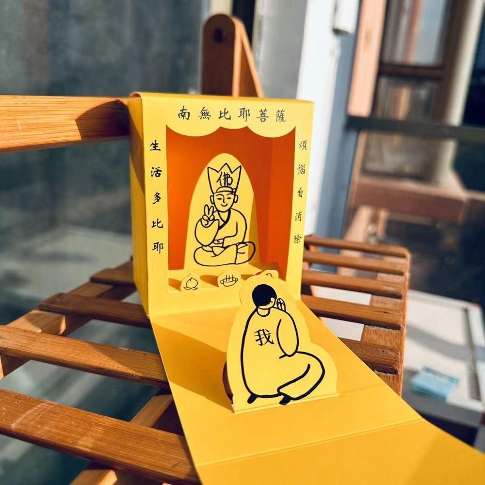Alleviate Stress Buddha Worship Mini Box Devout Prayer Buddha Spiritual Box  Great Gifts