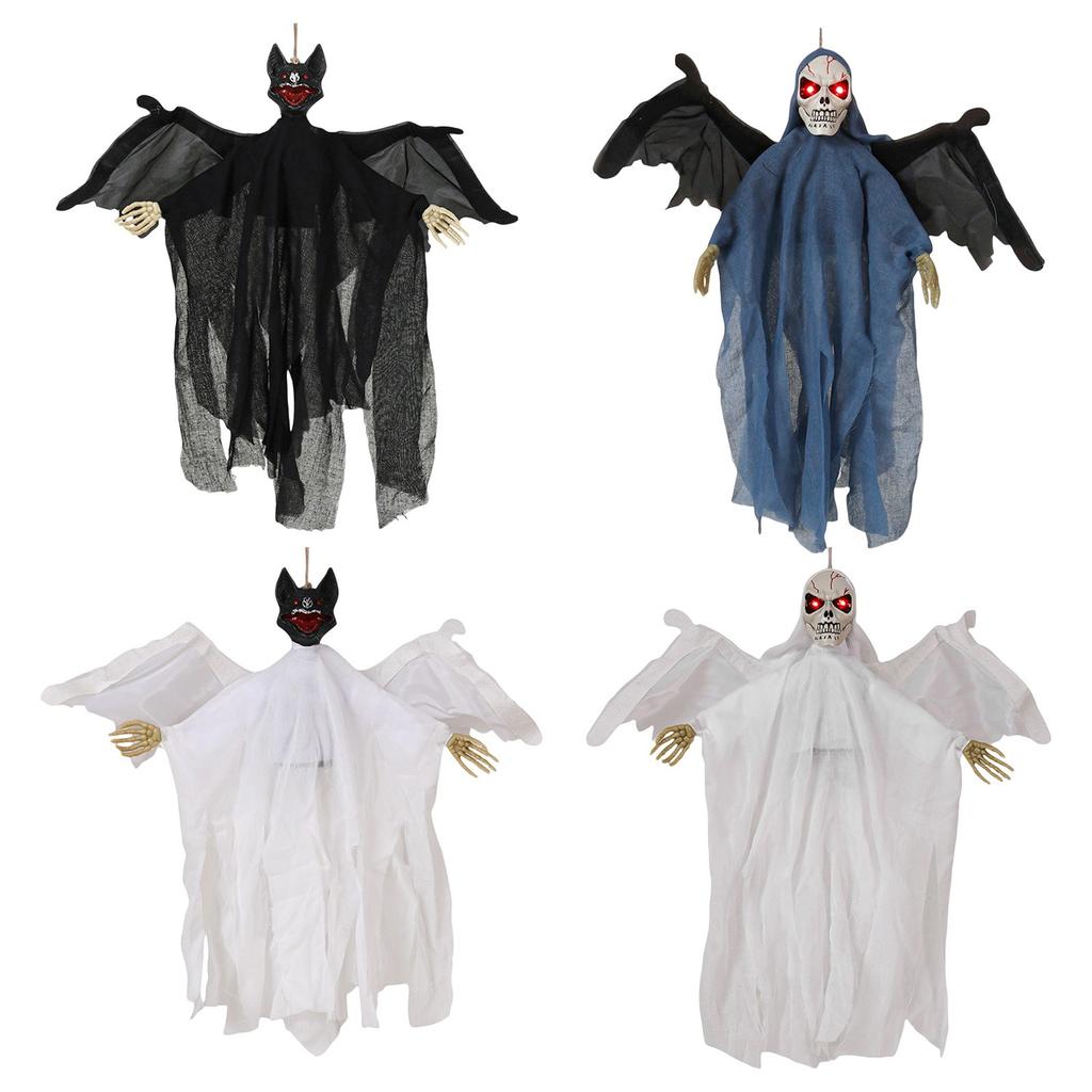 Halloween Scary Yard Decoration Clown Glowing  With Scary Sounds And Glowing Eyes Outdoor Bar Haunted House Party Props