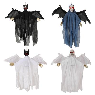 Halloween Scary Yard Decoration Clown Glowing  With Scary Sounds And Glowing Eyes Outdoor Bar Haunted House Party Props