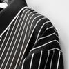 Polo a righe con scollo a V da uomo taglie forti