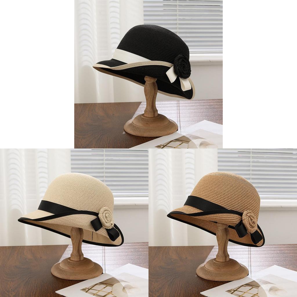 French Chic Sun Hat With Large Brim For Summer Outdoor Sun Protection Fashion Accessory