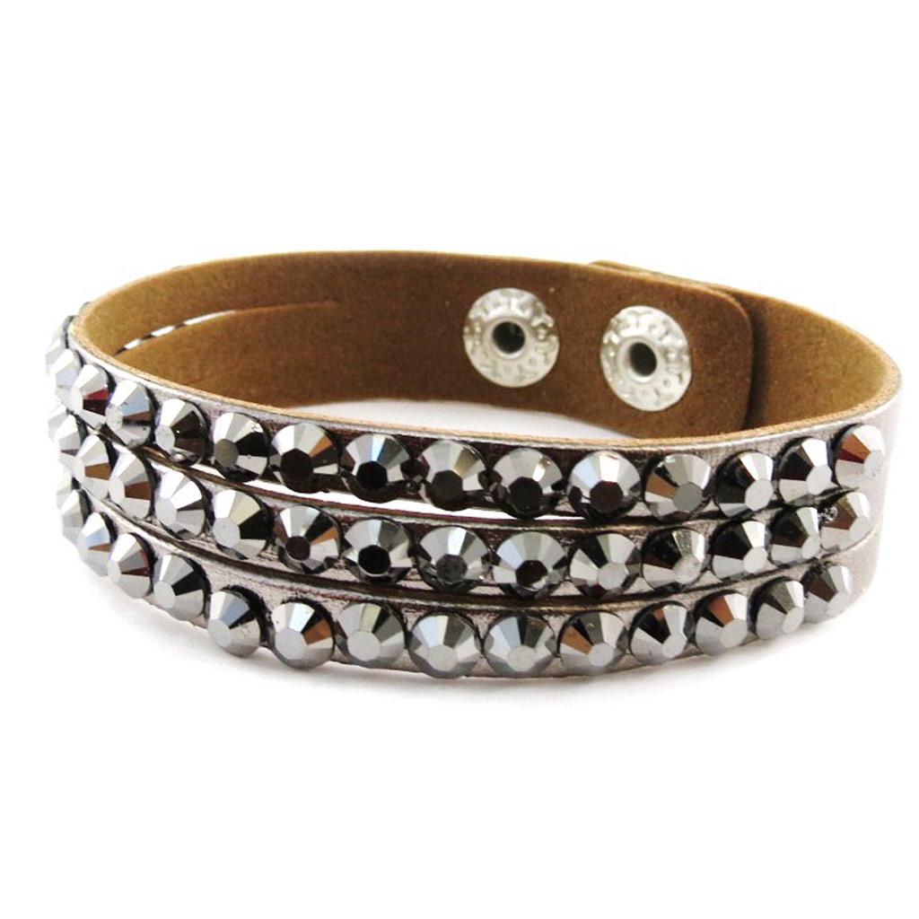 Les Trésors De Lily [J2020] – Graues Designer-Armband „Sissi“.