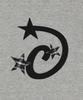 Lujeoseukeulleob Star Applique Crop Ringer T-Shirt Gray