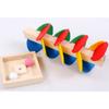 Colorful Wooden Leaf Tower Marble Game For Kids Educational Assembly Toy