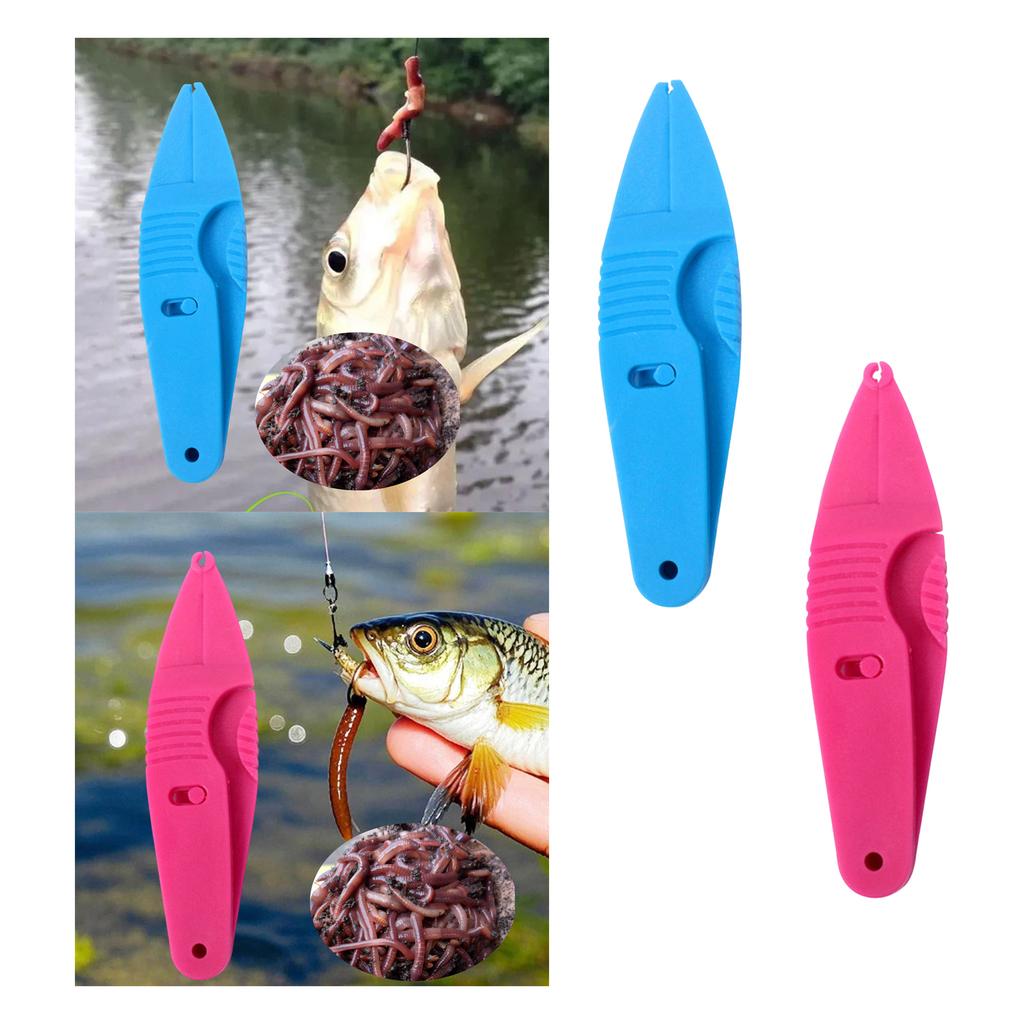 1PC Earthworm Clip Hook Fishing Equipment Sturdy Lightweight Fast Baiting Device Fishing Tackle Accessories Fishing Baits Holder