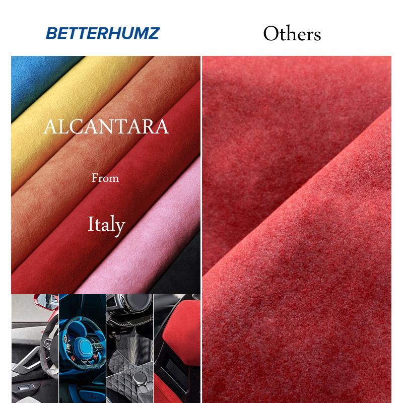 Betterhumz For Tesla Model Y Model 3 Car Door Handle Side Trim Armrest Strip Made of Alcantara Cover Interior Decor Accessories