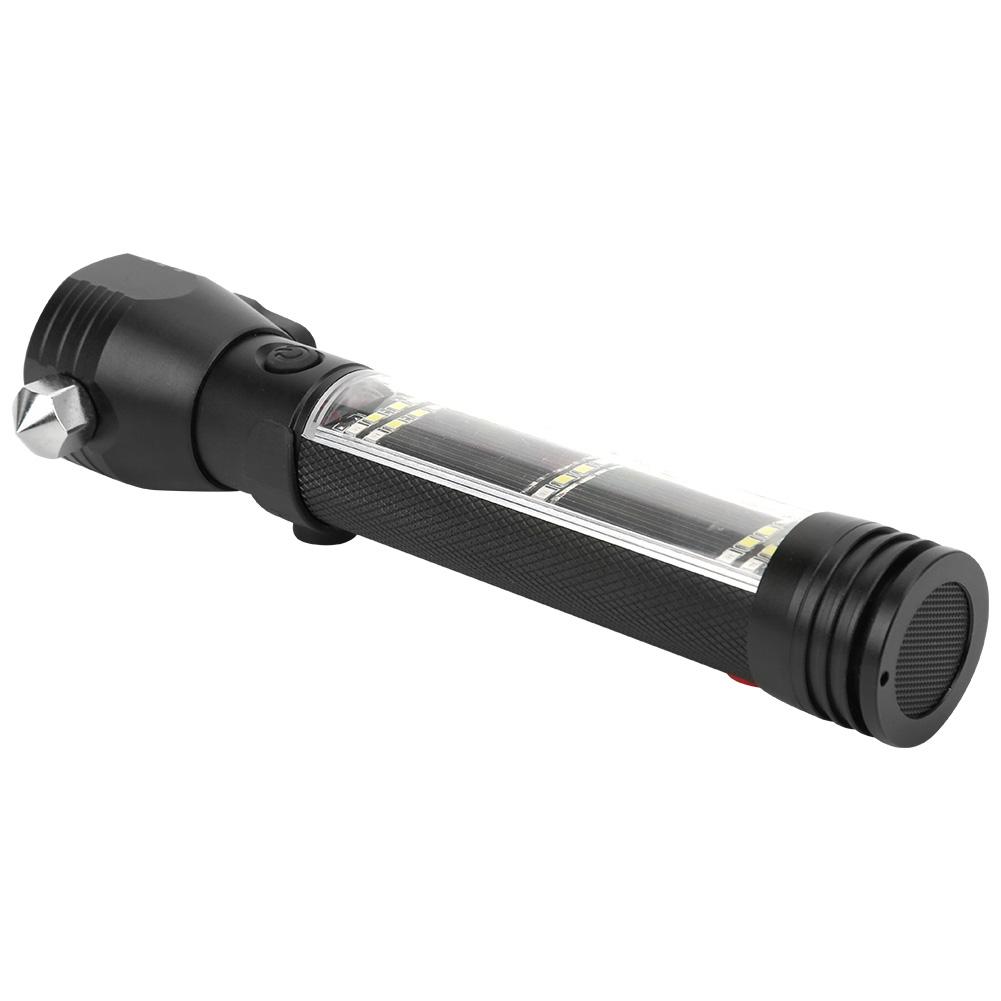 LED Solar Flashlight High Brightness Magnetic Torch USB Charging for Repairing Emergency