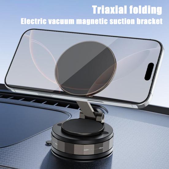 Magnetic Phone Holder Adjustable Vacuum Suction Cup Mount for Car Windshield Table Gym Universal Smartphone Stand