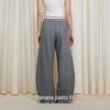 GREEN BELT Women's Drawstring Wide-Leg Curved Pants