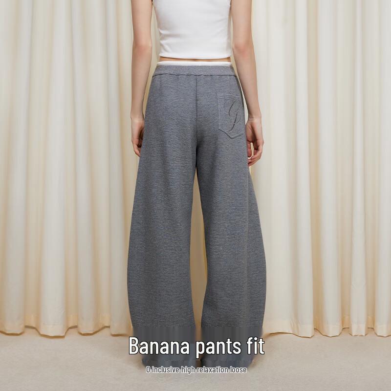 GREEN BELT Women's Drawstring Wide-Leg Curved Pants
