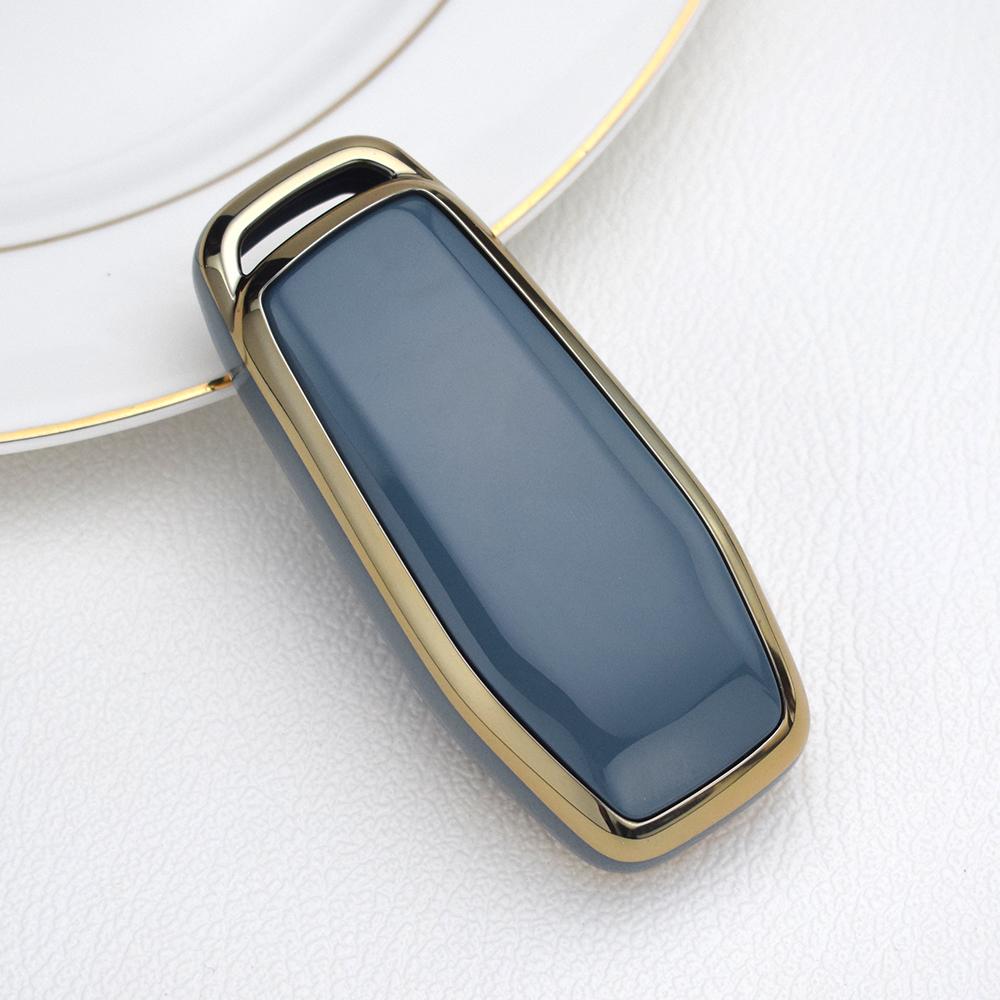 3 Buttons Tpu Car Key Cover Case For Ford Fusion Mondeo Mustang F-150 Explorer Edge - Soft Shell Fob Holder Key Chains