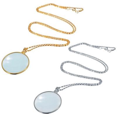 New Decorative Monocle Pendant Necklace 5X Magnifier Coin Magnifying Glass