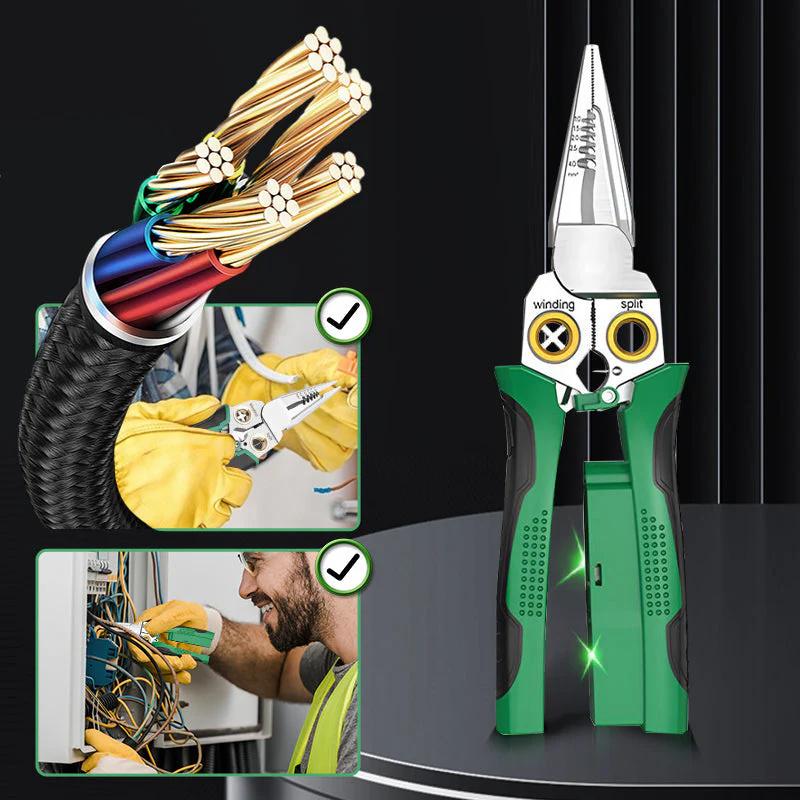 8 In 1 Wire Stripping Pliers Multifunction Electrician Cable Stripper Cutting Splitting Repair Hand Tools Pliers