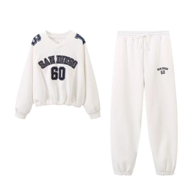 Kaslead New Arrival Women's Fashion Style Fashion Preppy-Style Sweatshirt Casual Pants 1131841 1131842