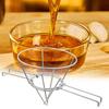 Supporto per Filtro a Cono per Olio Friggitrice Domestica Supporto per Filtro a Cono Sciroppo d'Acero Con Bracci Pieghevoli Acciaio Inossidabile Griglia Filtro Riutilizzabile