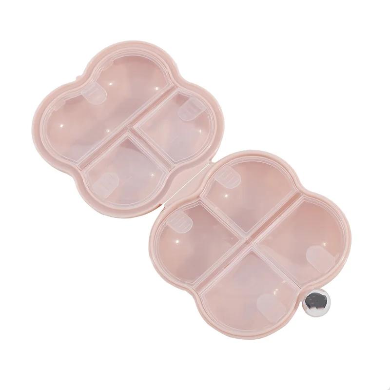 7-Day Portable Flower-Shaped Pill Organizer Compact Medication Divider Box with Individual Compartments for Daily Use