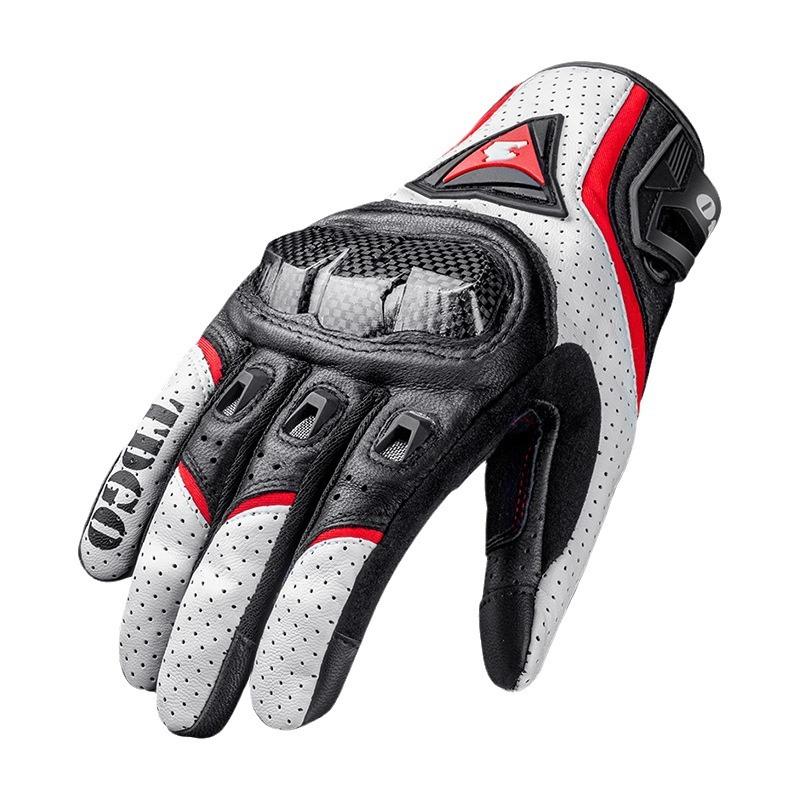 Carbon Fiber Motorcycle Gloves, Summer Breathable Knight Riding All-Season Touchscreen Protective Gloves
