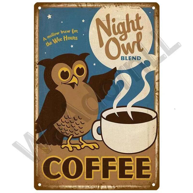 Vintage Metal Tin Sign for Coffee Kitchen Bar Decor, Retro Wall Art Plaque, Iron Painting Poster 26T0104 26T0104