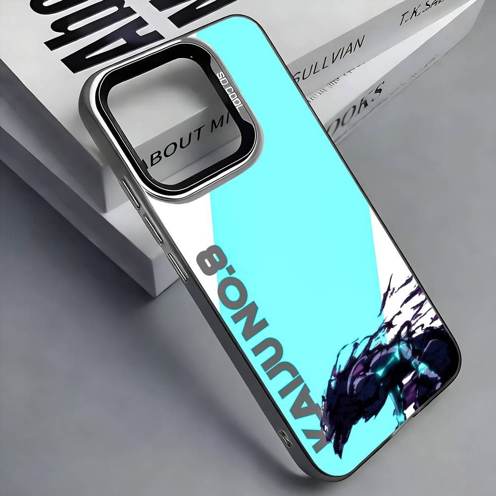 Kaiju No.8 Monster Colorful Silver Back Phone Case For IPhone 17 16 15 14 13 12 11 Plus Pro Max Plus