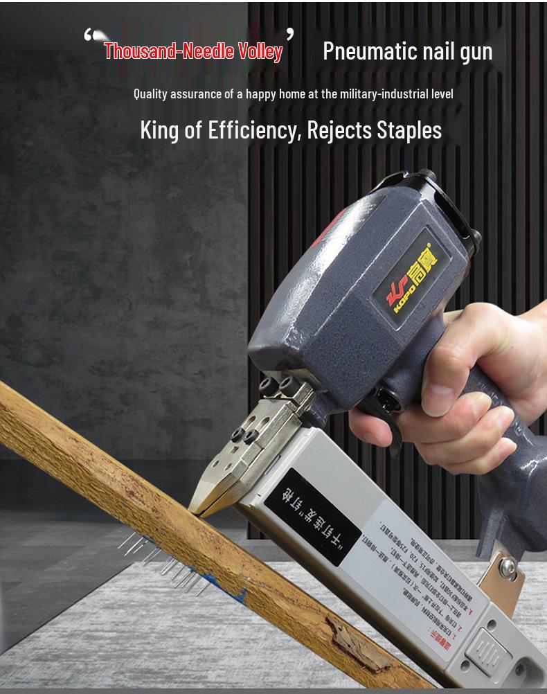 Gaobao Pneumatic Nail Gun F30 for Woodworking and Decoration with Continuous Firing Capability.