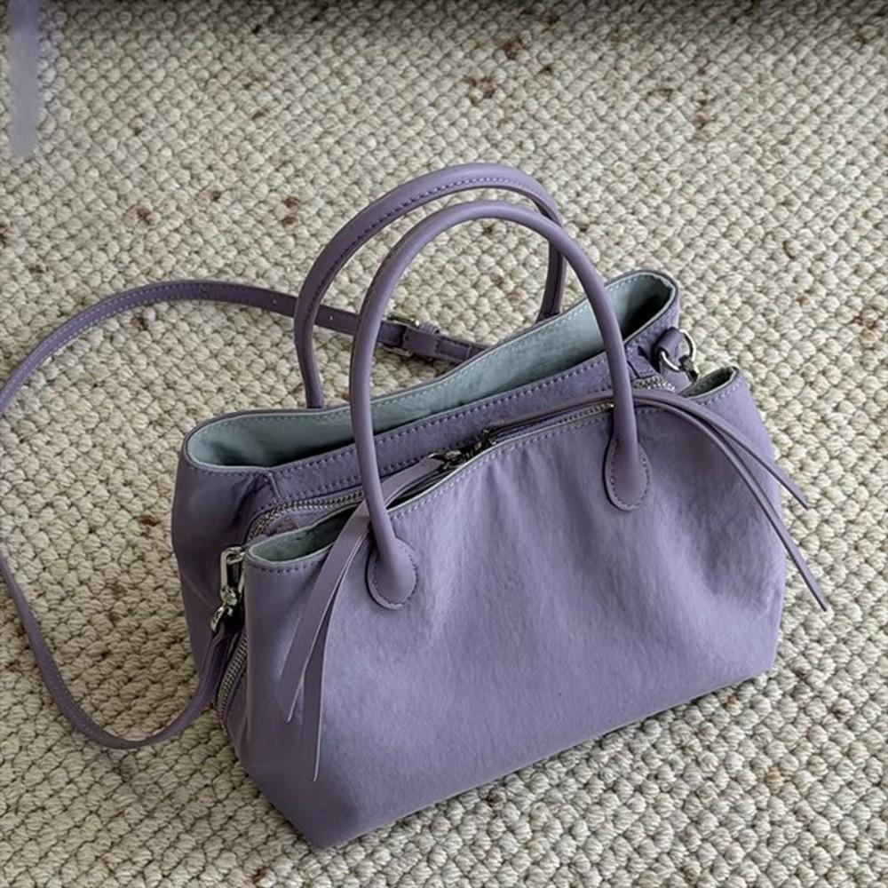 

Large Capacity Multiple Compartments Handbag Patchwork Computer Shoulder Bag Daily фиолетовый