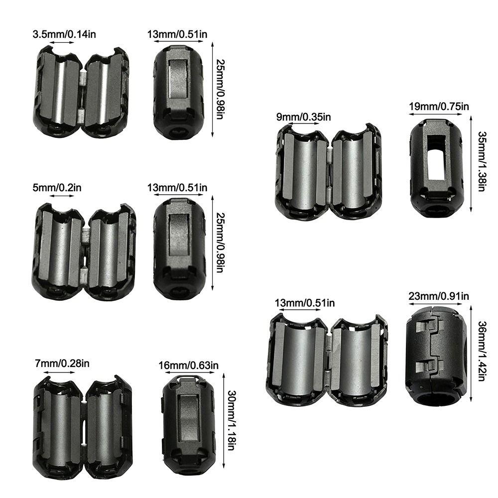 10pcs Inner Diameter 3.5/5/7/9/13/15mm Degaussing Filter UI850 Buckle Filter  Degaussing Application
