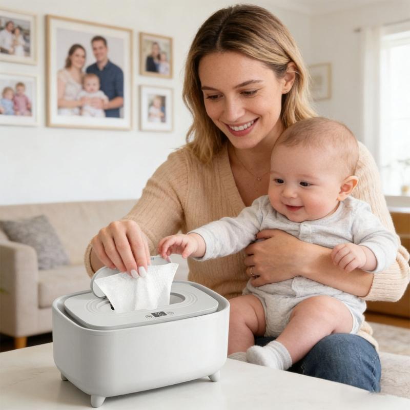 Large Capacity Baby Wipes Warmers Featuring Adjustable Temperature Control LED Monitor And Safety For Convenient Operation