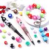 10-20pcs/lot 12 16 20mm Acrylic Beads Double Color Star Round Beads Loose Spacer Beads For Jewelry Making DIY Bracelet Necklace