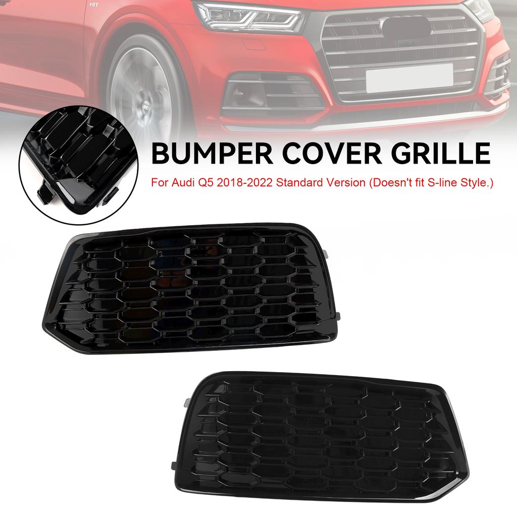 2 STÜCK Stoßfängerabdeckung Gitter Grill Blende Einsatz 80A807679D 80A807679DRU6 Passend für Q5 2018-2022 Maschen