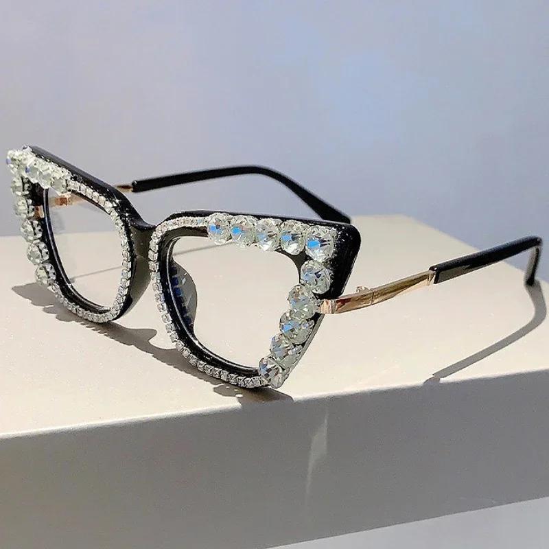 Anti Blue Light Cat Eye Glasses Trendy Leopard Thick Frame Unisex Ladies Eye Protection Fashion Eyewear