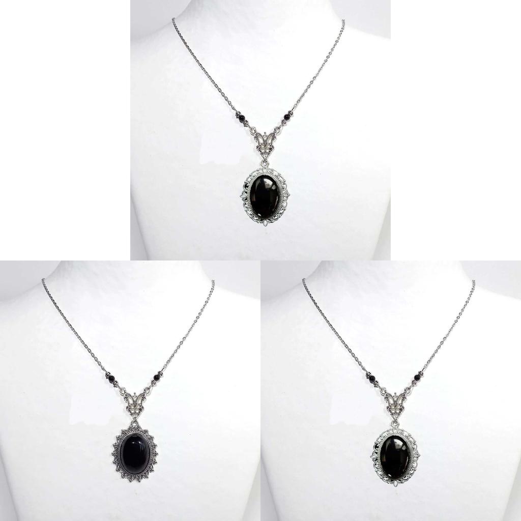 Gothic Geometric Necklace With Star Pendant And Pearl Chain For Women And Men